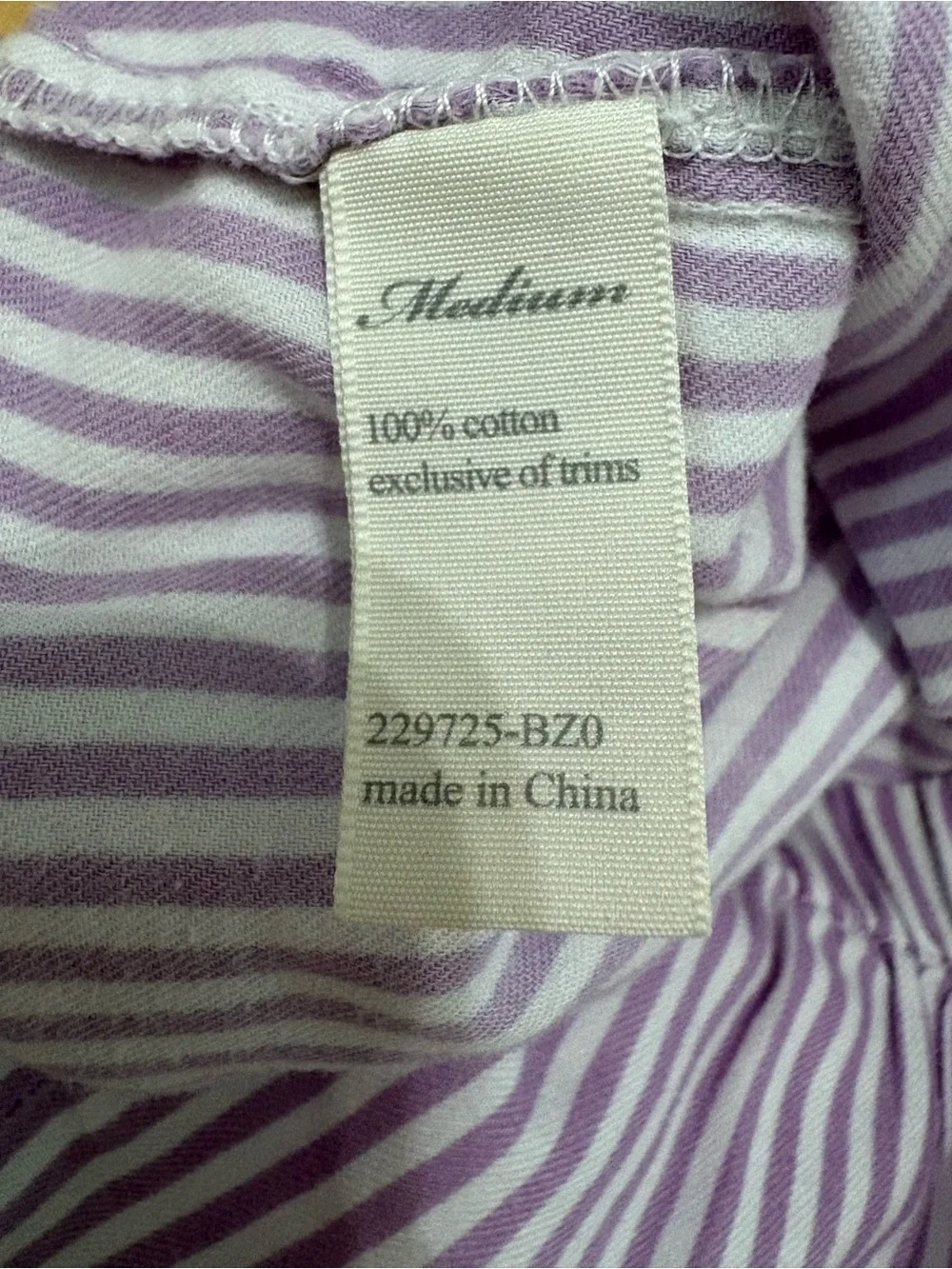 Victoria's Secret Cotton Striped Lace Pajama Shorts 2010s Vintage-Inspired M